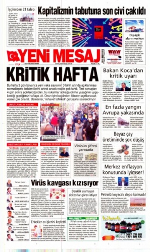 1 Mayıs 2020 gazete manşetleri