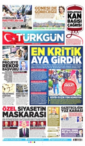 1 Mayıs 2020 gazete manşetleri