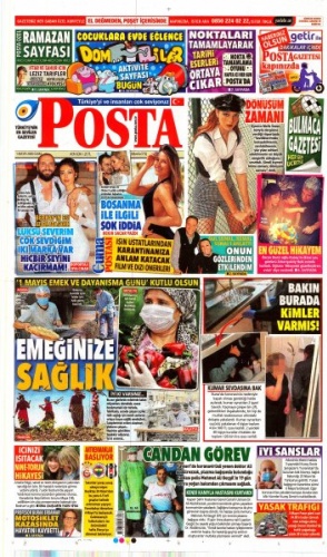 1 Mayıs 2020 gazete manşetleri