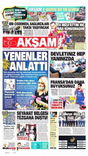 1 Mayıs 2020 gazete manşetleri