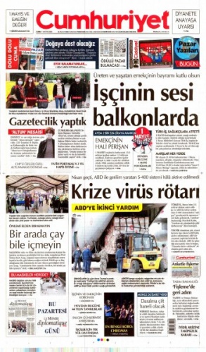 1 Mayıs 2020 gazete manşetleri