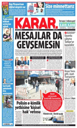 1 Mayıs 2020 gazete manşetleri