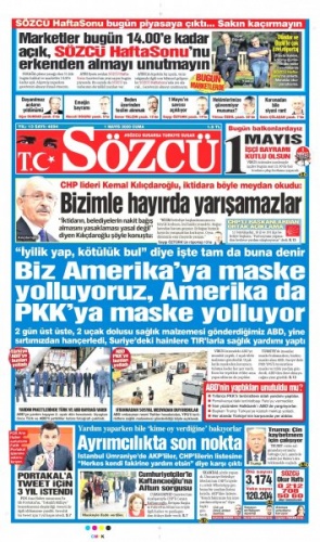 1 Mayıs 2020 gazete manşetleri