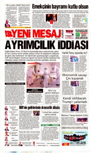 2 Mayıs 2020 gazete manşetleri