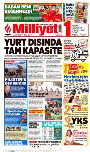 1 Mayıs 2020 gazete manşetleri