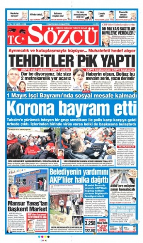2 Mayıs 2020 gazete manşetleri
