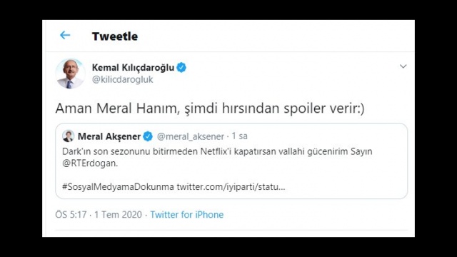 Siyasete 'Dark' geldi: Sezon bitmeden kapatma