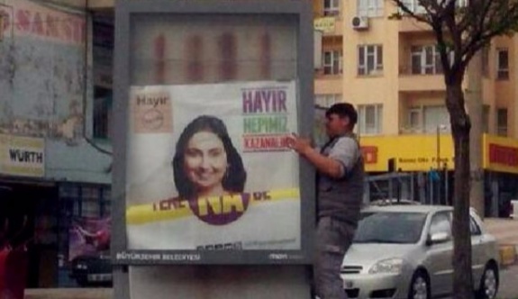 HDP'li Yüksekdağ'ın yer aldığı afişler toplatıldı!
