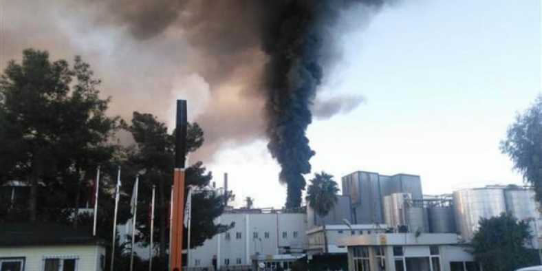 Adana'da yağ fabrikasında yangın