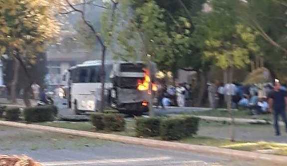Mersin'de polis servis aracına bombalı saldırı üzenlendi