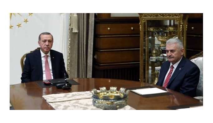 Erdoğan ile Başbakan Yıldırım'ın görüşmesi sona erdi
