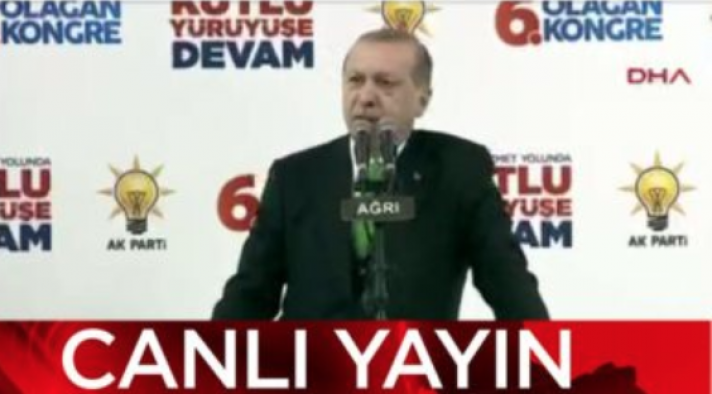Erdoğan AKP Ağrı İl Kongresi’nde konuşuyor