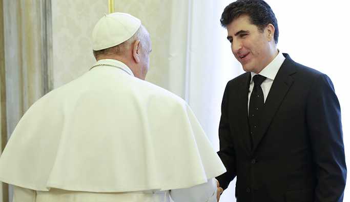 Barzani'den Papa Francis'e, Bağdat'la ilişkilerin düzelmesinde rol oynama talebi