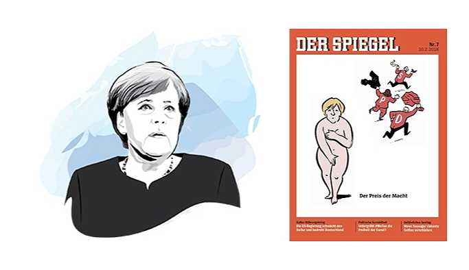 Der Spiegel'den 4 ayrı kapak: Merkel çıplak!