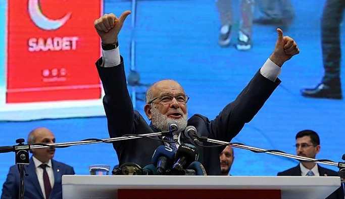 Saadet Partisi 5, Karamollaoğlu 10 puanda'