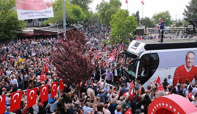 CHP'nin cumhurbaşkanı adayı Muharrem İnce, ilk mitinginin özel haber kanallarının yanısıra devletin kanalı TRT'de de yayımlanmamasına tepki gösterdi.