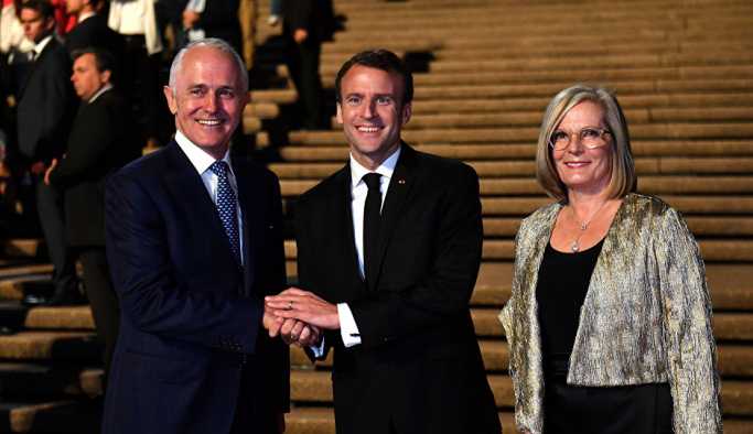 Fransa Cumhurbaşkanı Macron, Avustralya Başbakanı'nın eşi için 'leziz' dedi