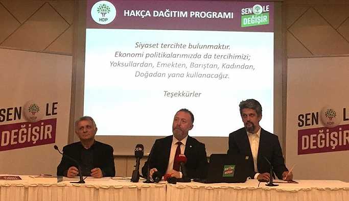 HDP ekonomik vaatlerini açıkladı