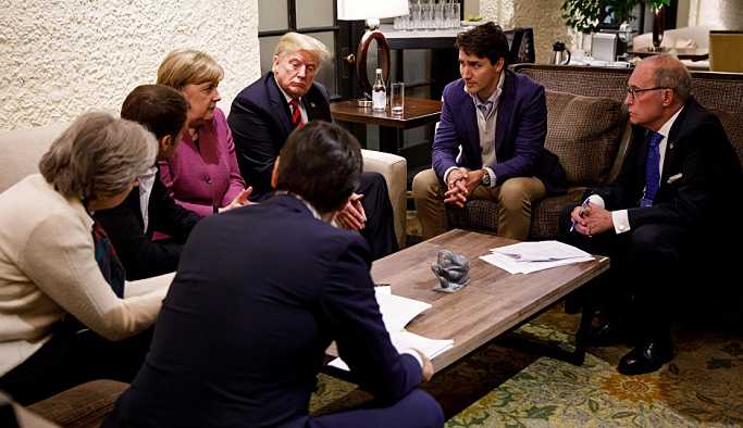 Trump, G7 zirvesi sonrası müttefiklere, AB'ye ve Trudeau'ya öfkeli