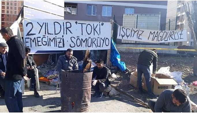 Çadırlarını kurmak isteyen işçilere müdahale: 10 kişi gözaltına alındı