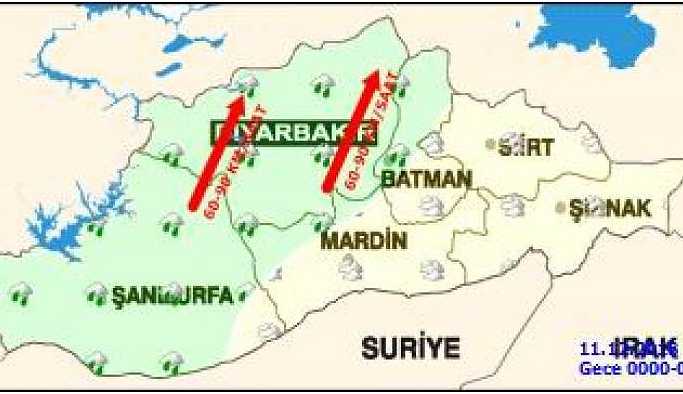 Diyarbakır için fırtına uyarısı