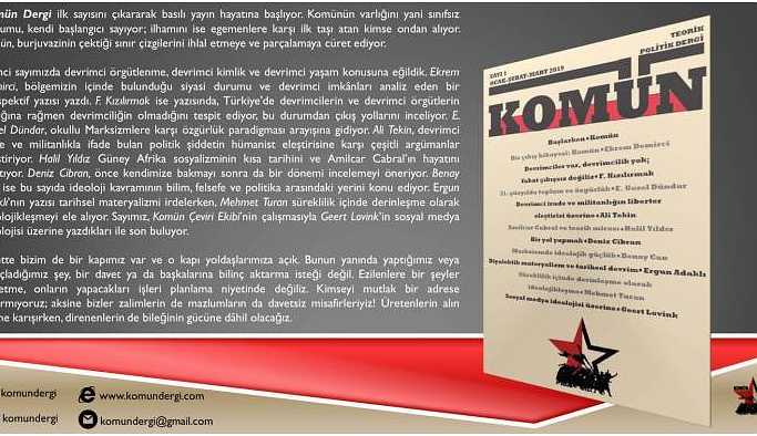 Yeni yıla yeni yayın: Komün Dergi