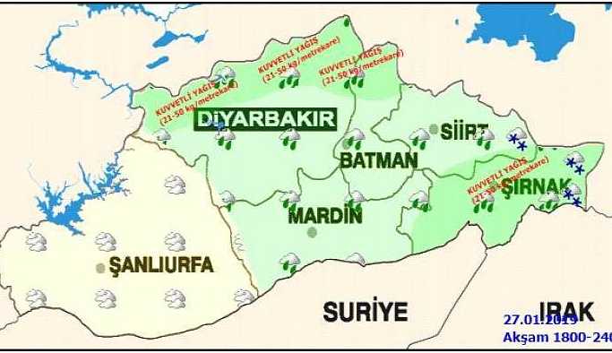 Bölge kentleri için yağış uyarısı