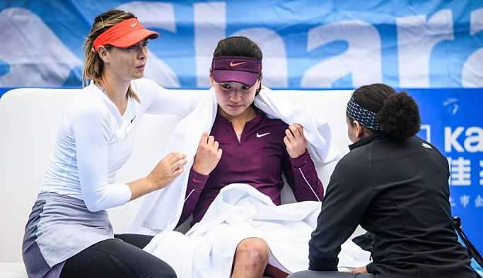 Çeyrek finale kalan Şarapova, sportmenliğiyle takdir topladı