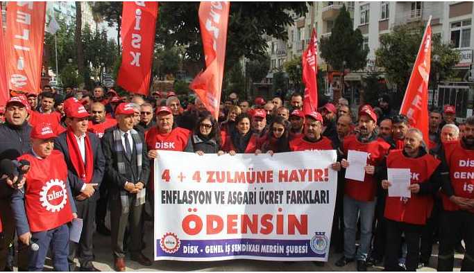 İşçiler haklarının gasp edilmesini protesto etti