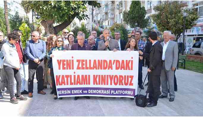 Mersin'de Yeni Zelanda'daki katliam lanetlendi