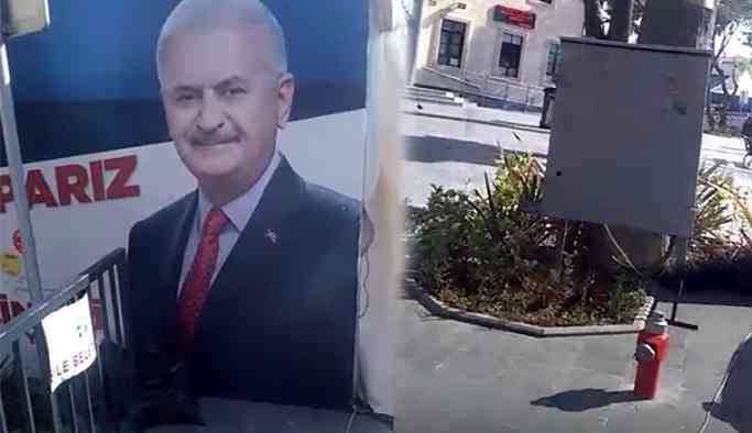 Cami elektriğiyle Binali Yıldırım propagandası!