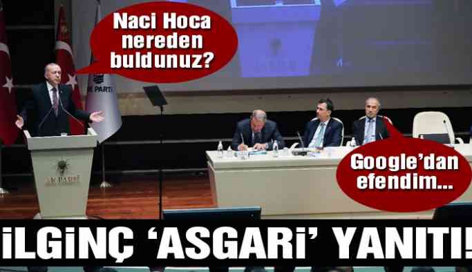 Erdoğan’ın sorusuna ilginç yanıt