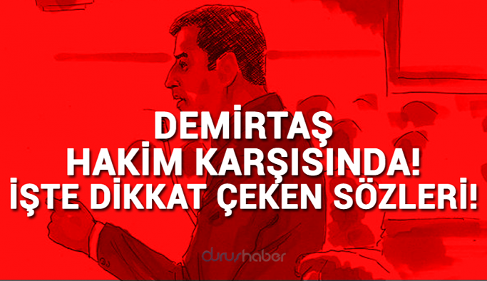 Demirtaş hakim karşısında! İşte Dikkat Çeken Sözleri!