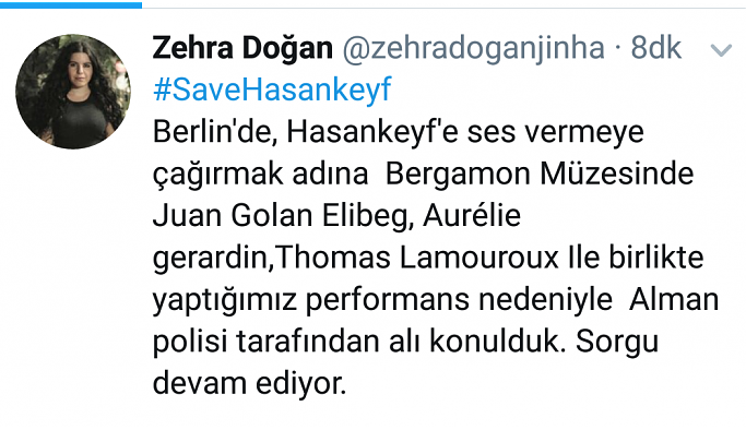 Hasankeyf'teki yıkıma dikkat çekmek isterken gözaltına alındılar