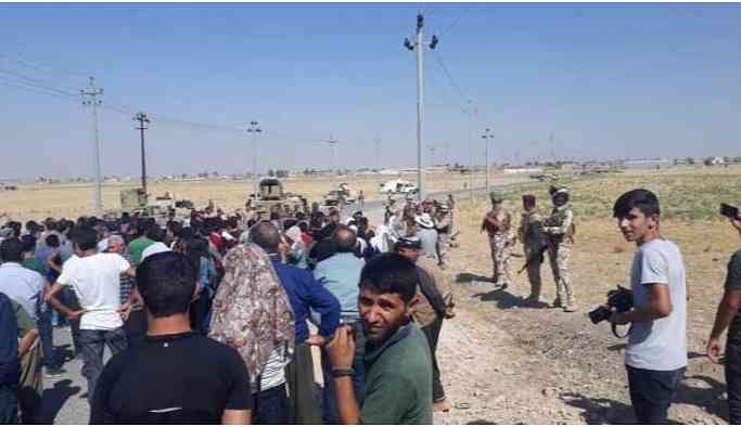 Irak askerlerinden Mahmurluların yürüyüşüne engel