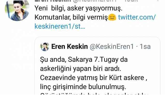 Kürt askere yönelik linç iddialarını gündeme taşıdı