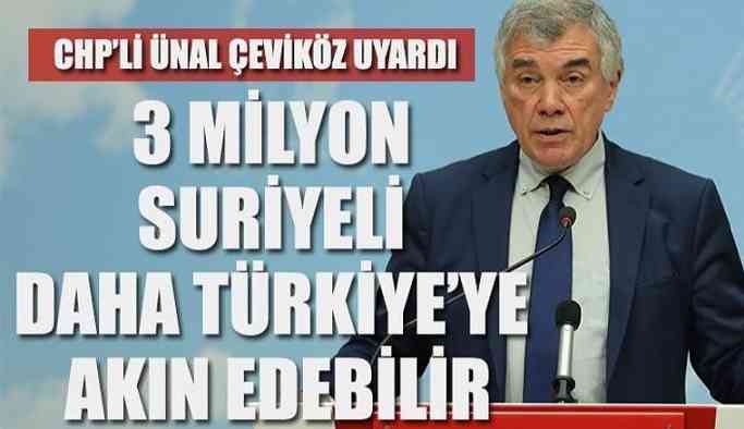 '3 milyon Suriyeli daha Türkiye'ye gelebilir'