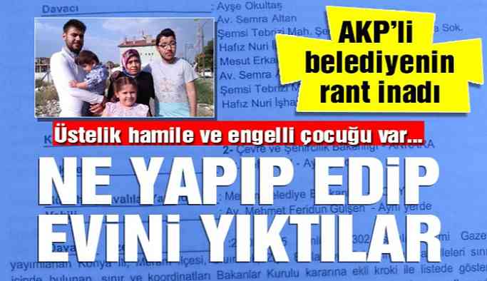 AKP’li belediyenin kentsel dönüşüm inadı