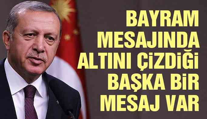 Bayram Mesajında Altını Çizdiği Başka Bir Mesaj Var!