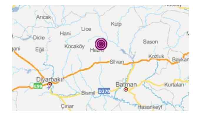 Diyarbakır'da deprem