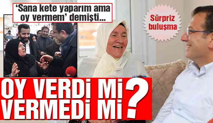 VİDEO|İmamoğlu, ‘Sana kete yaparım ama oy vermem’ diyen Mahzure teyzeyi ziyaret etti