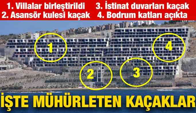 Mühürlenen kaçak yapılar...