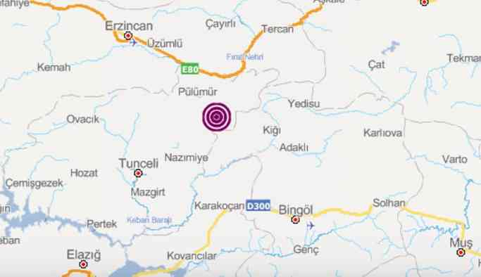 Tunceli’de korkutan deprem!