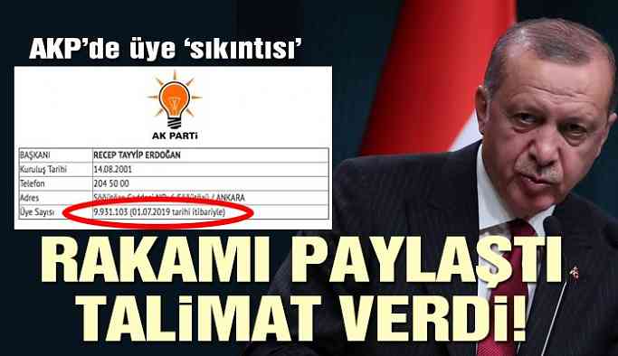 Cumhurbaşkanı Erdoğan'dan teşkilata uyarı