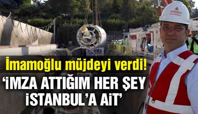 İmamoğlu müjdeyi verdi!