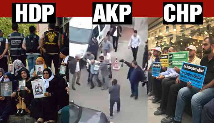 Son dakika… HDP, AKP ve CHP önünde eylemler