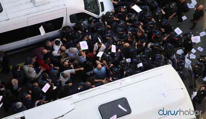 Ankara'da HDP açıklamasına polis müdahale etti
