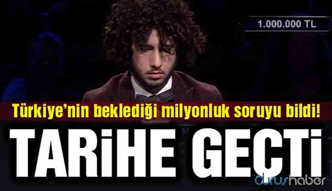 Milyonluk soru belli oldu! 1 milyon kazanan Arda tarihe geçti