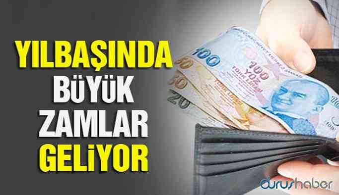 Yılbaşında zam yağmuru geliyor