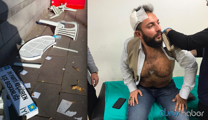 İYİ Parti standına saldırı: İlçe başkanı yaralandı